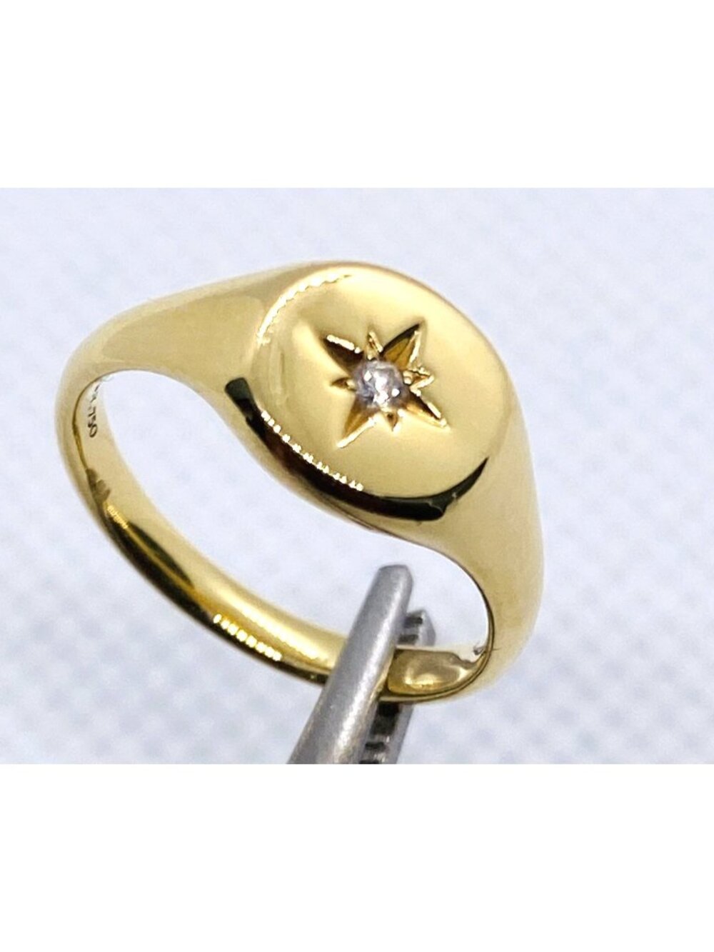 David Yurman Star Diamond Pinky Ring 18K 750 Size 2.5 - Picture 13 of 13